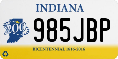 IN license plate 985JBP