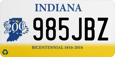 IN license plate 985JBZ