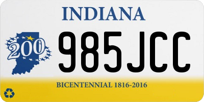 IN license plate 985JCC