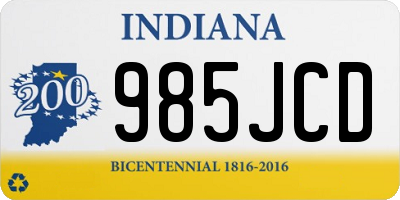 IN license plate 985JCD