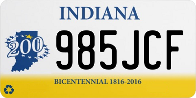 IN license plate 985JCF