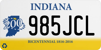 IN license plate 985JCL