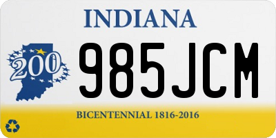 IN license plate 985JCM