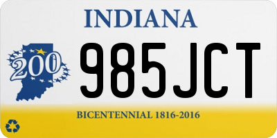 IN license plate 985JCT