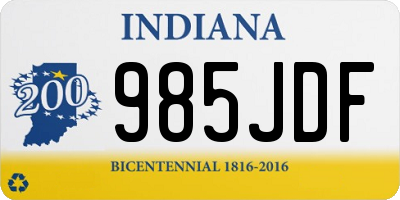 IN license plate 985JDF