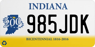IN license plate 985JDK