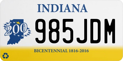 IN license plate 985JDM