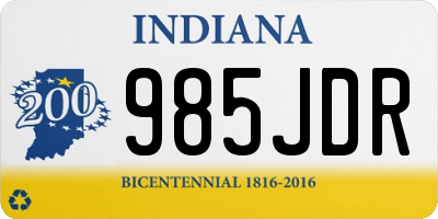 IN license plate 985JDR