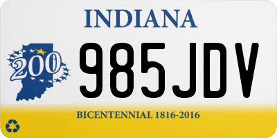 IN license plate 985JDV