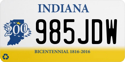 IN license plate 985JDW