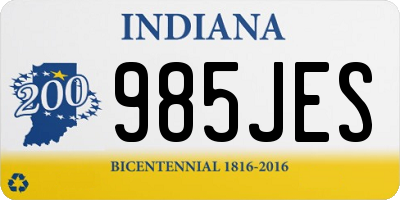 IN license plate 985JES
