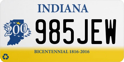 IN license plate 985JEW