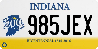 IN license plate 985JEX