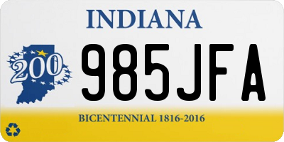 IN license plate 985JFA