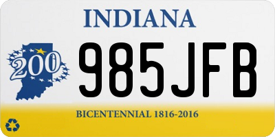 IN license plate 985JFB