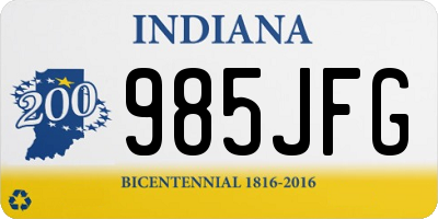 IN license plate 985JFG