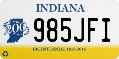 IN license plate 985JFI