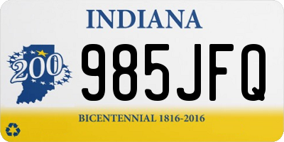 IN license plate 985JFQ