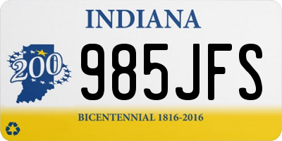 IN license plate 985JFS