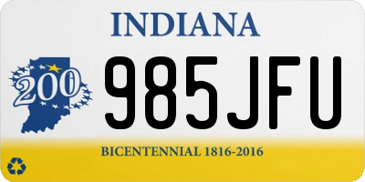 IN license plate 985JFU