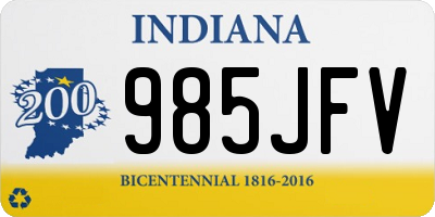 IN license plate 985JFV