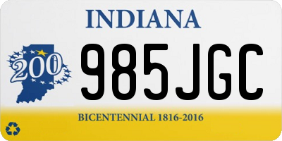 IN license plate 985JGC