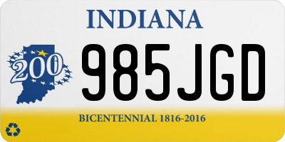IN license plate 985JGD