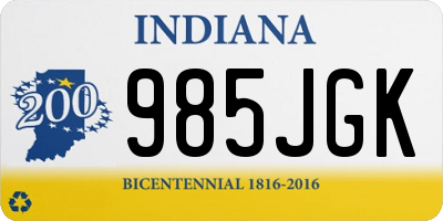 IN license plate 985JGK