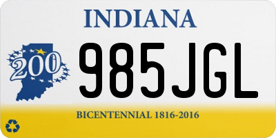 IN license plate 985JGL