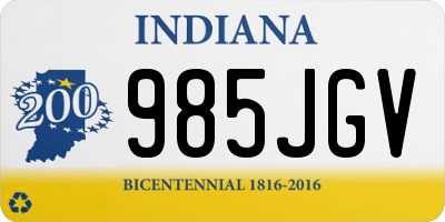 IN license plate 985JGV