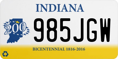 IN license plate 985JGW