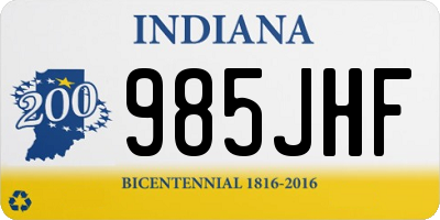 IN license plate 985JHF