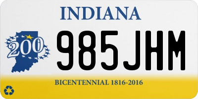 IN license plate 985JHM