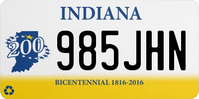 IN license plate 985JHN