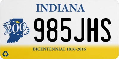 IN license plate 985JHS