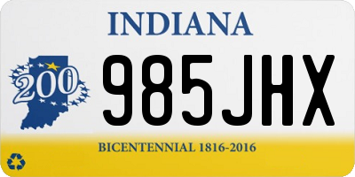 IN license plate 985JHX