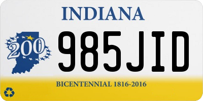 IN license plate 985JID
