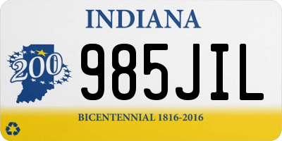 IN license plate 985JIL