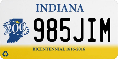IN license plate 985JIM