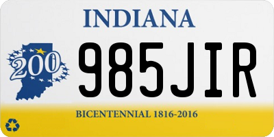 IN license plate 985JIR