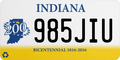 IN license plate 985JIU