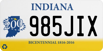 IN license plate 985JIX