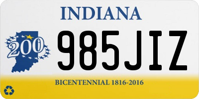 IN license plate 985JIZ