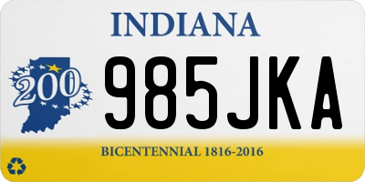 IN license plate 985JKA