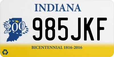 IN license plate 985JKF