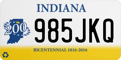 IN license plate 985JKQ