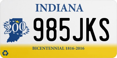 IN license plate 985JKS