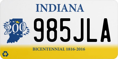 IN license plate 985JLA