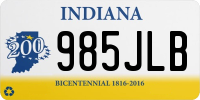 IN license plate 985JLB