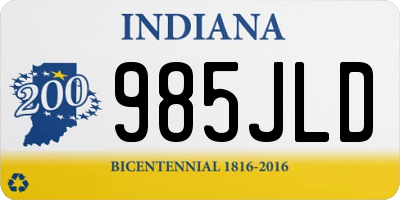 IN license plate 985JLD